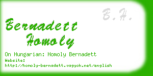 bernadett homoly business card